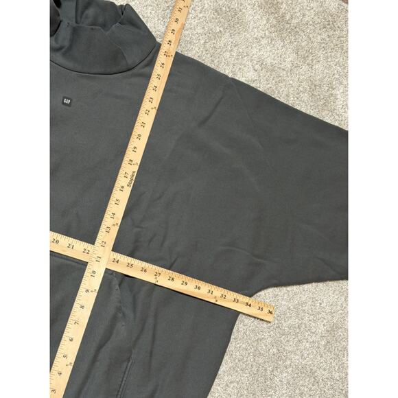 NEW Yeezy Gap Balenciaga High Neck Distressed Mockneck Oversize Sweater XL Black - Picture 4 of 7